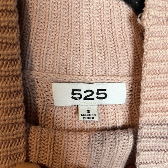 525 American blush pink mock neck trapeze sweater - Picture 5 of 5